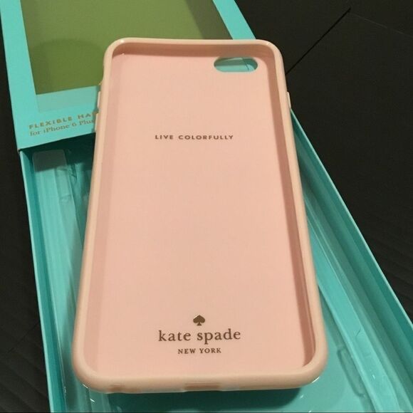 Kate Spade Rose Gold/Cream Stripe iPhone 6+ Case H - Picture 7 of 8